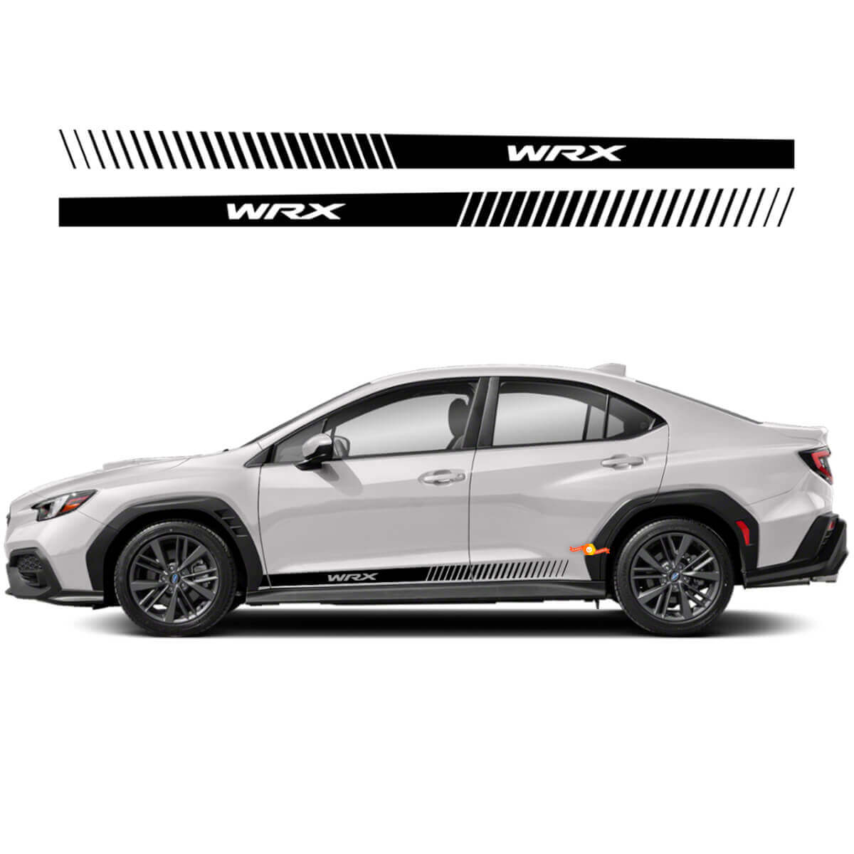 Pair Rocker Panel Side Skirt Vinyl Body Car Stripe Racing Vinyl Decal Sticker for Subaru WRX Impreza
