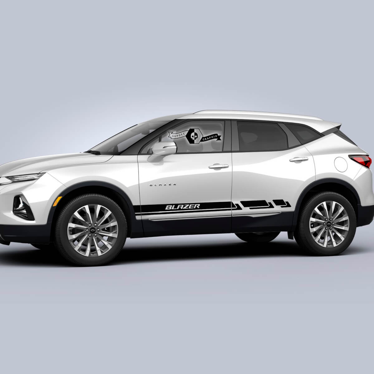 Pair Chevrolet Blazer 2023 Decals Doors Side Rocker Panel Logo New Stripe Vinyl Decal Sticker