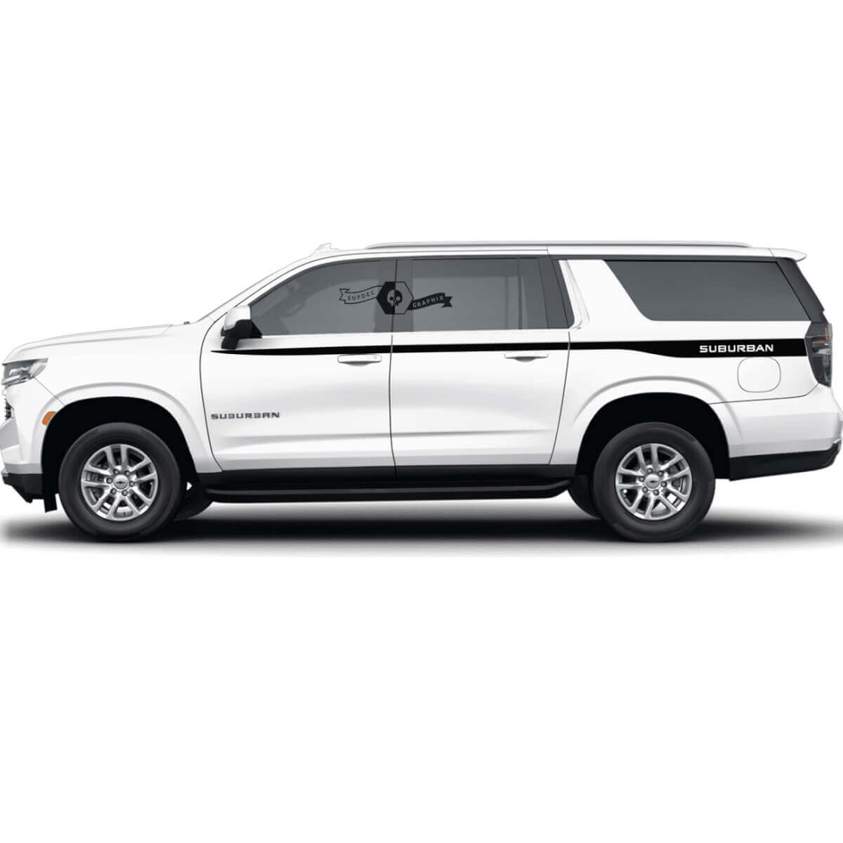Pair Chevrolet Suburban Side Stripes Lines Doors Bed Vinyl Decal Sticker