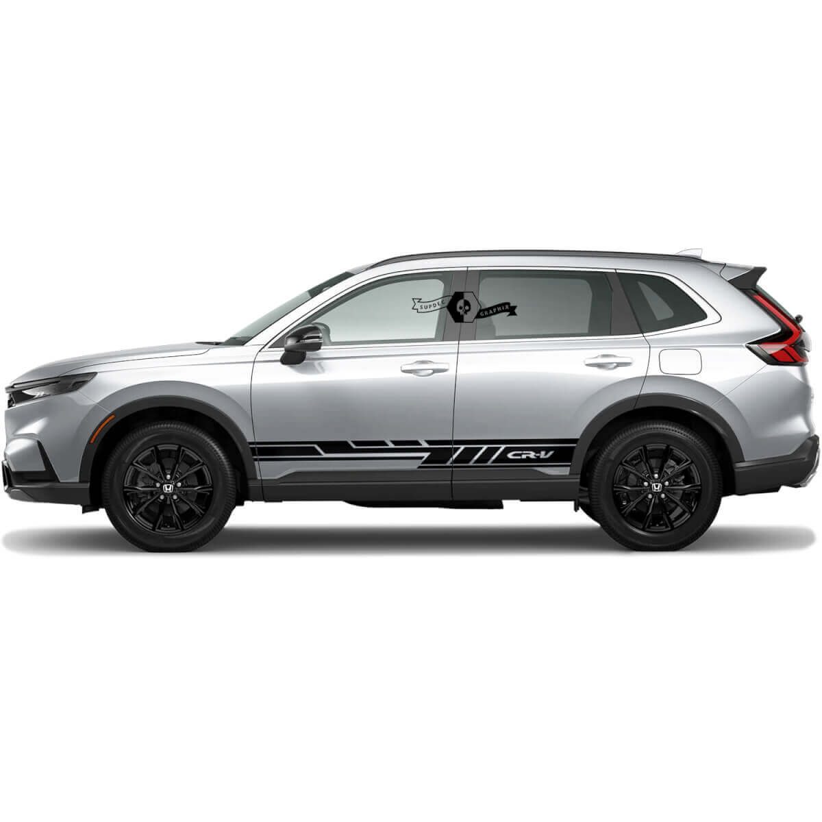 Pair Honda CR-V 2020 2021 2022 2023 Side Rocker Panel Lines Inverse Stripes Vinyl Decal Sticker Graphic