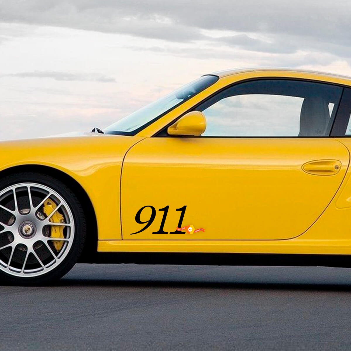 2x Porsche Stickers Porsche 911 Signature Side Doors Decal Sticker 