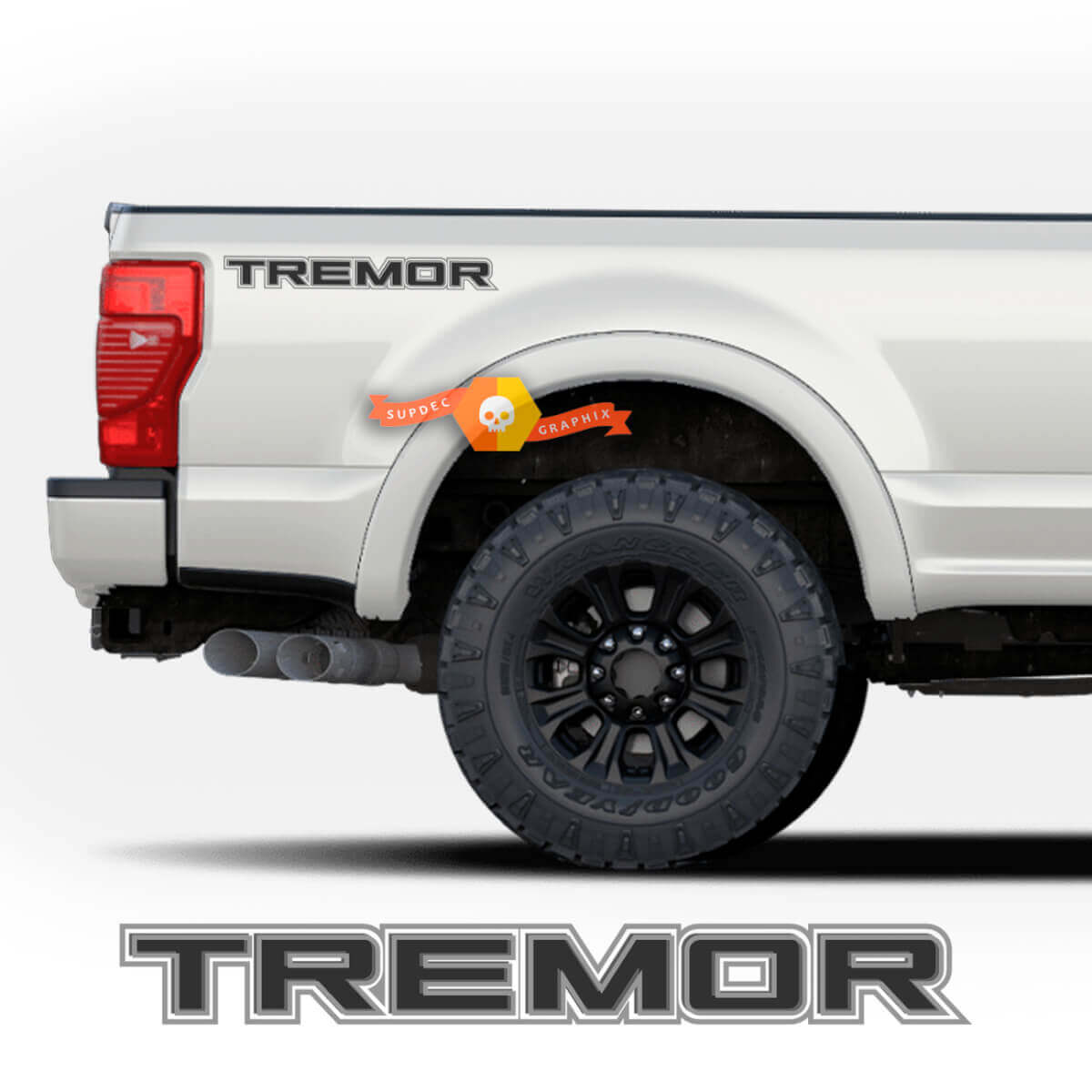 Tremor Bed Decal Set 2 Colors Vinyl Stickers Pair for Ford F-150 Super Duty