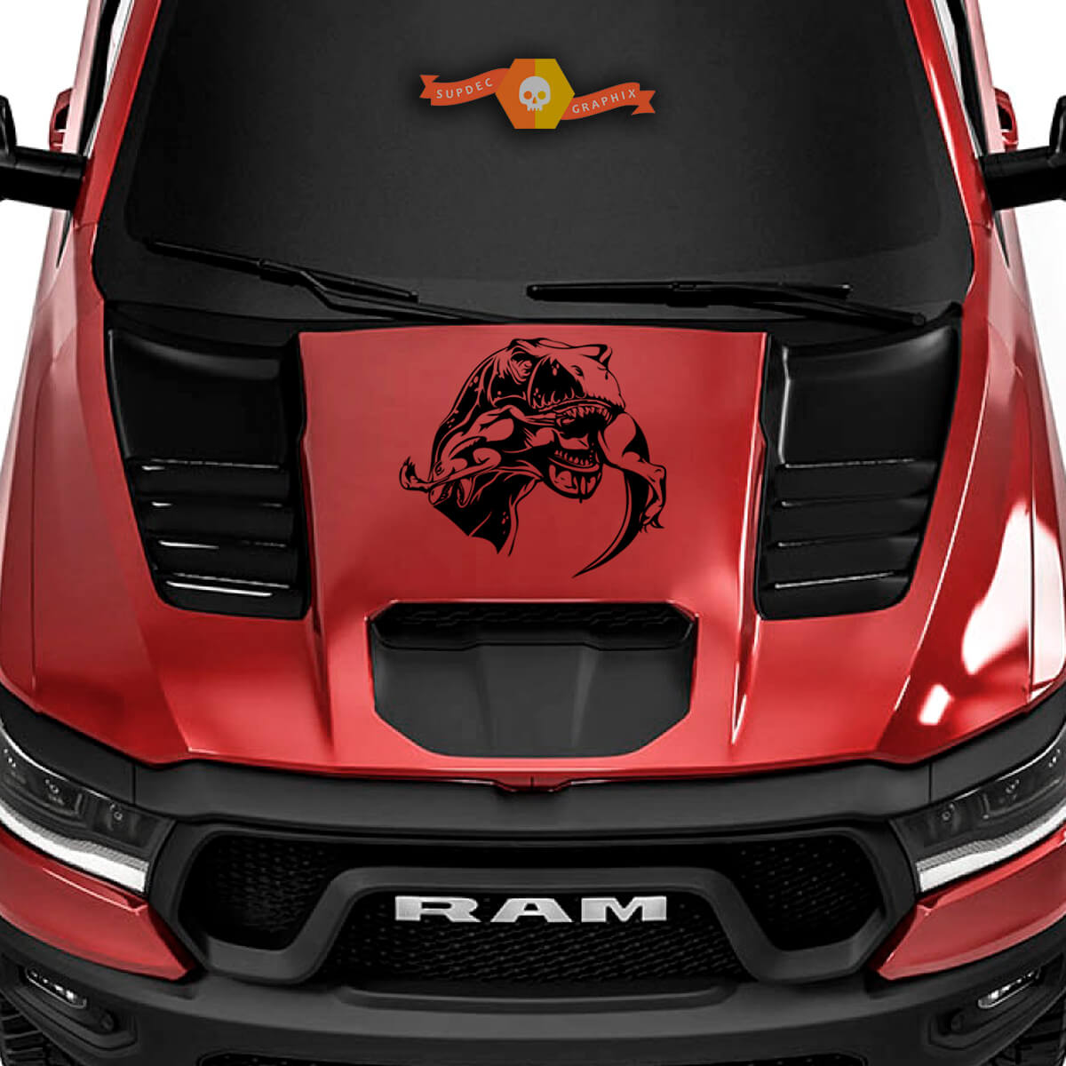 Sports mind Supreme Power Decal Sticker sport car racing performance hood  logo
