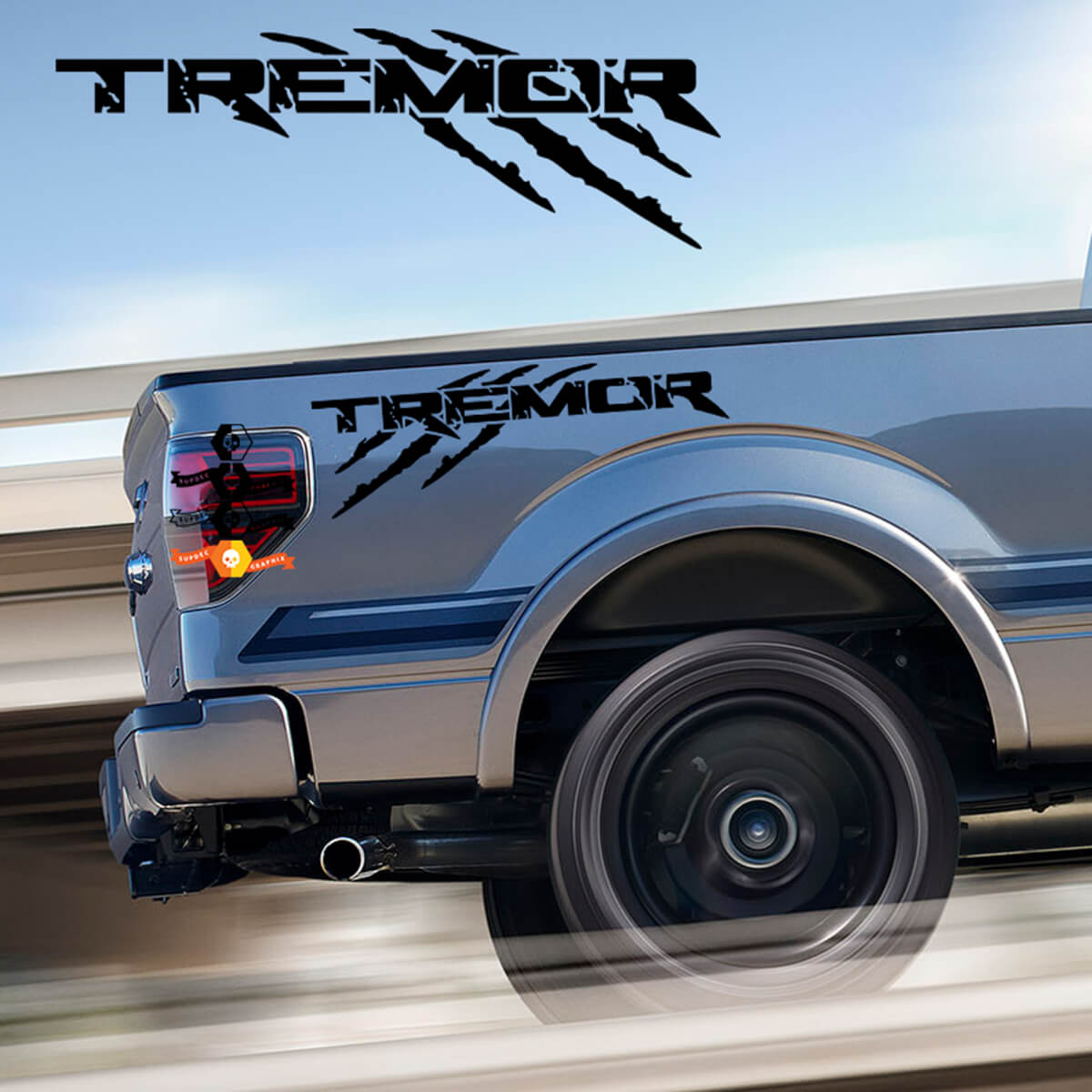 Decal for Ford F-150 Tremor Scratches Raptor Style - Offroad Stickers Truck Bed Side