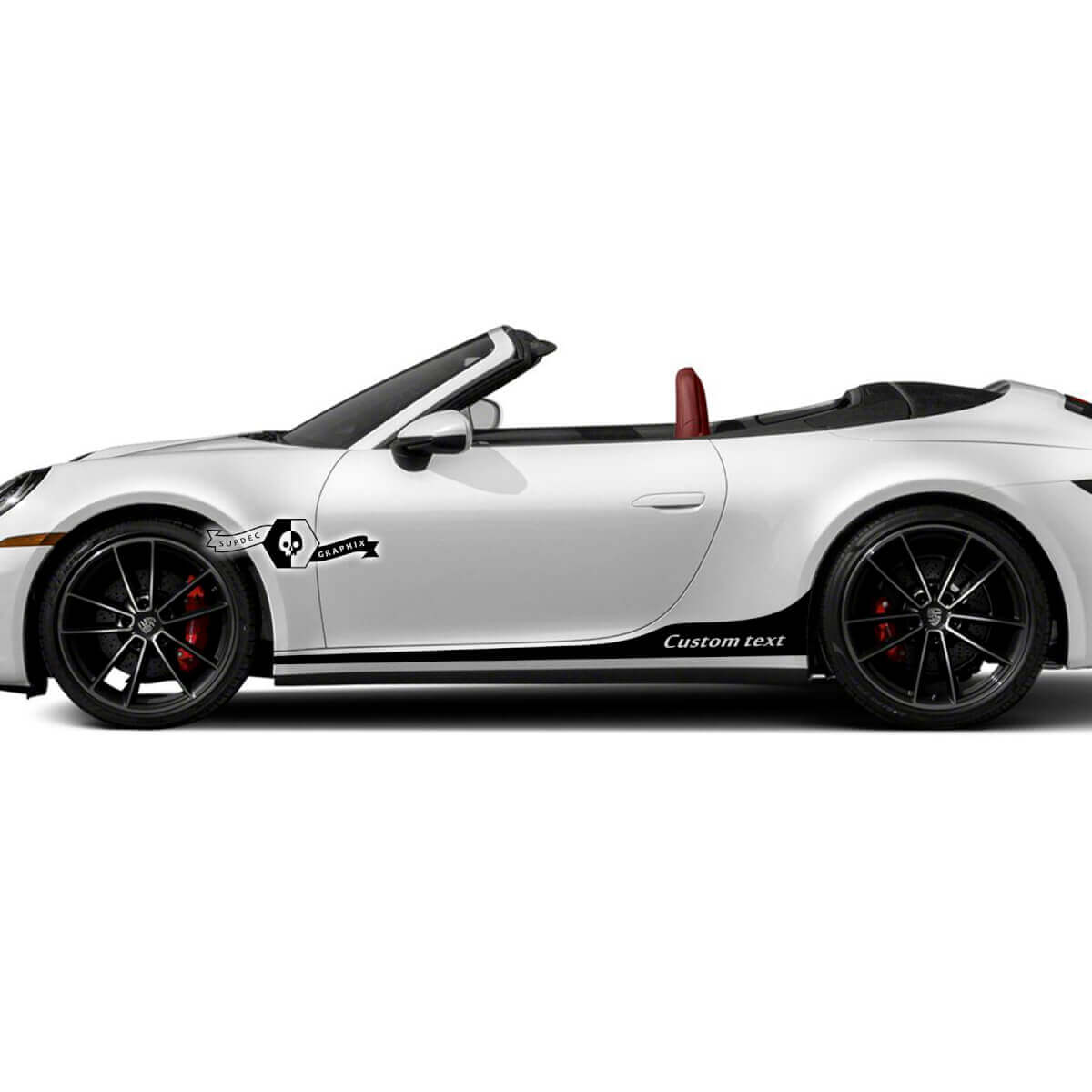 2 Porsche 911 Porsche Carrera Rocker Panel Extended Side Stripes Doors Bed Kits Decals Stickers