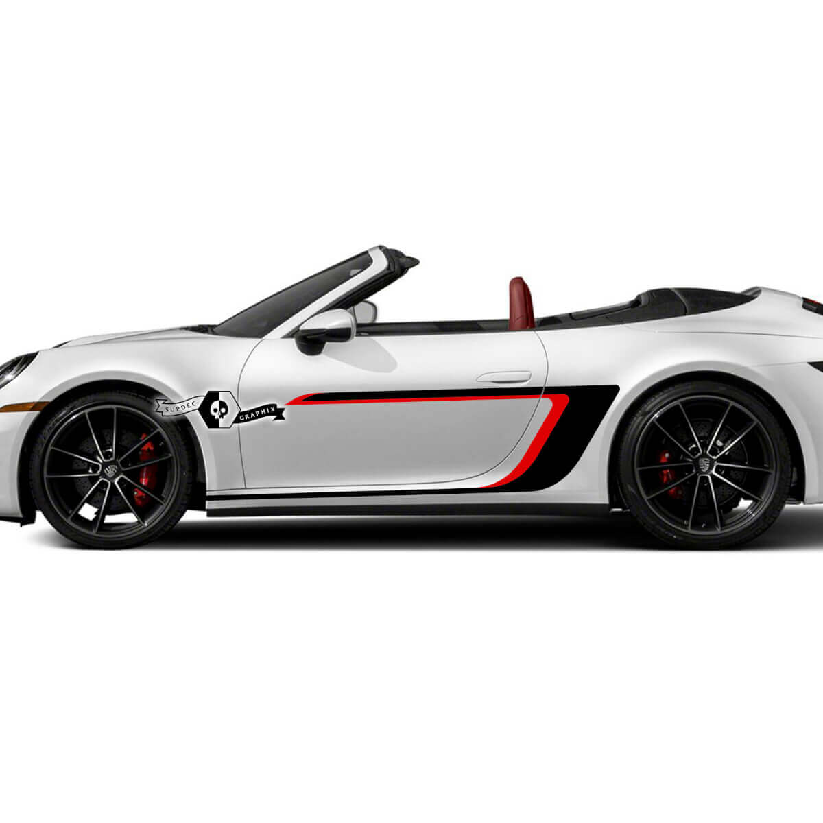 2 Porsche 911 Porsche Carrera 2 Colors Accent Line Side Doors Kits Wrap Decals Stickers