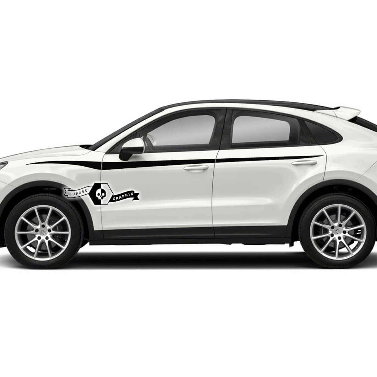 Porsche Cayenne S GTS Turbo Turbo Side Stripes Fender Doors Up Decals Stickers 2003 --- 2023 present
