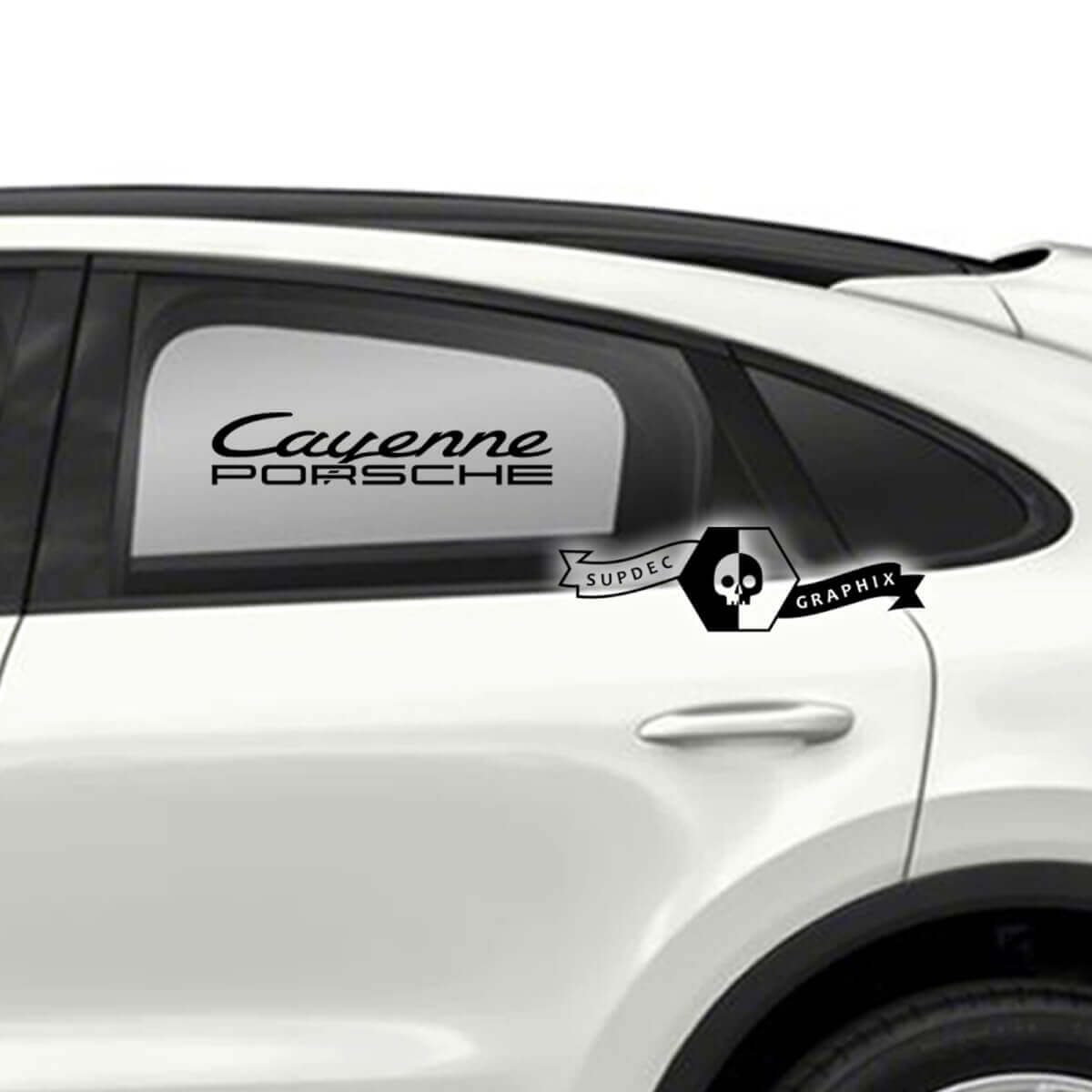 2 Porsche Cayenne Side Doors Kits Logo Decals Stickers