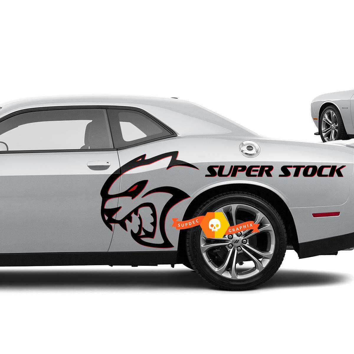 Hellcat Super Stock Side Vinyl Decals for Dodge Challenger or Charger