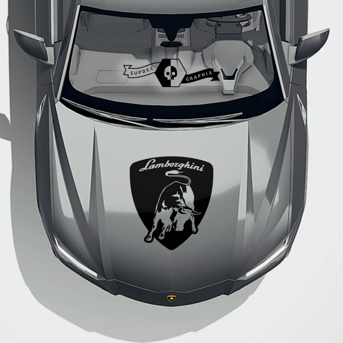 Hood Lamborghini Urus 2021 2022 2023 +  Logo Vinyl Decal Sticker Graphics