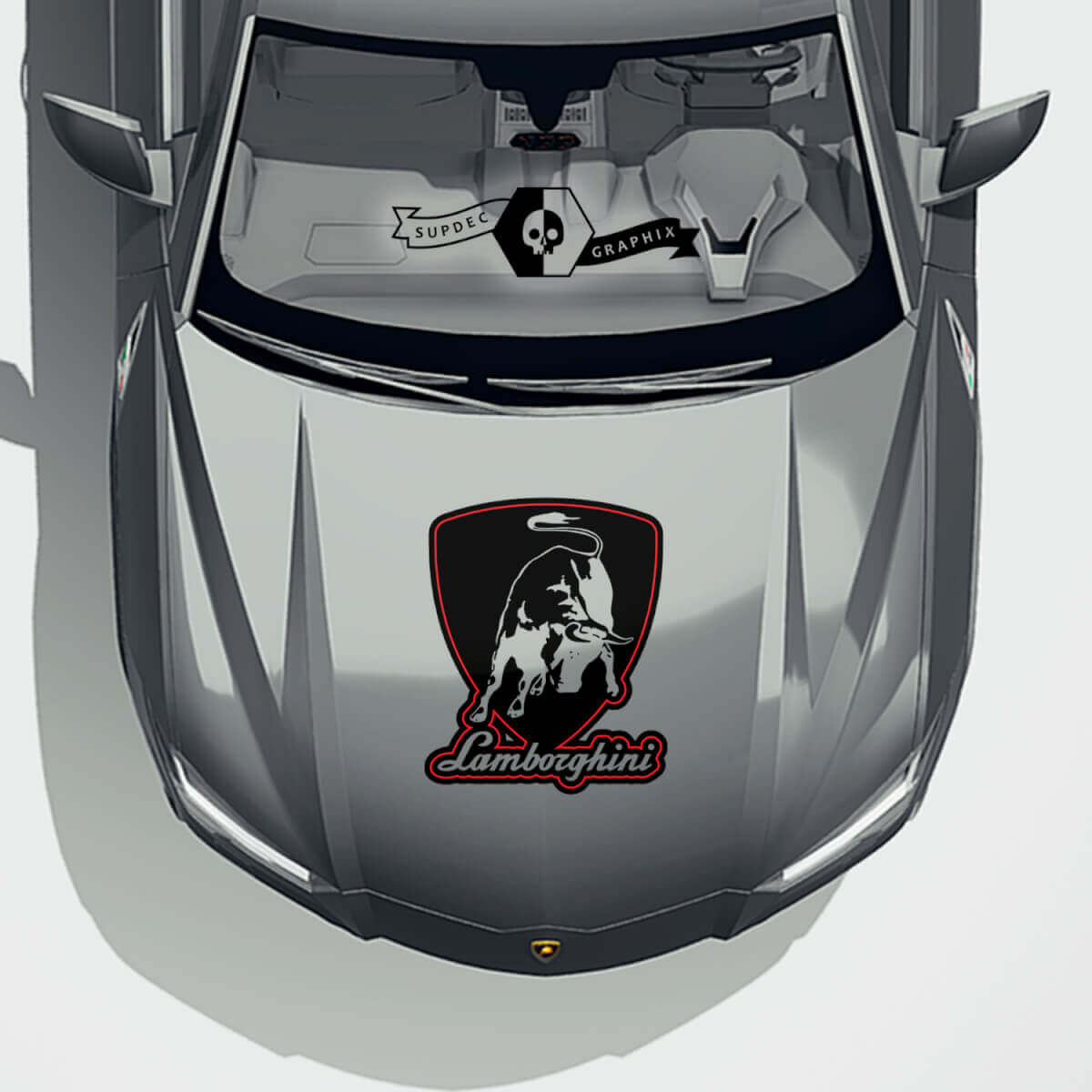 Lamborghini Urus 2021 2022 2023 Hood Logo Vinyl Decal Sticker Graphics Trim 2 Colours 