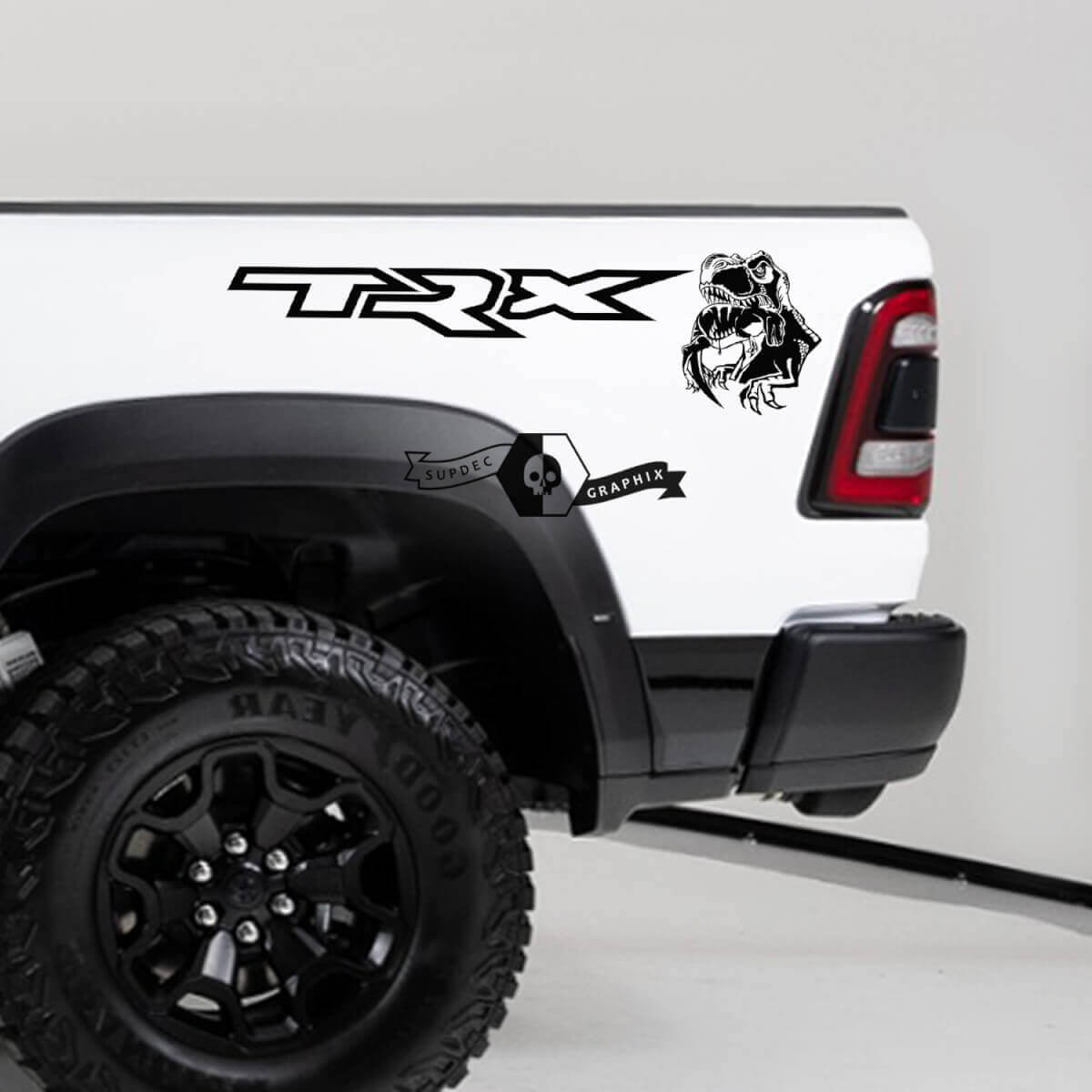 Pair TRX Eating power truck Bed Side Sticker Decal Truck Vinyl Graphic #1 for Dodge Ram TRX