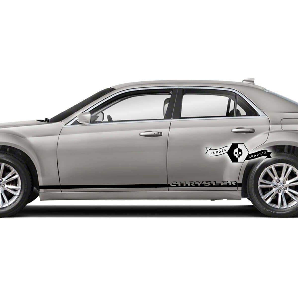 2X Chrysler 300 Side Doors Rocker Panel Graphics Car Vinyl Decal Sticker