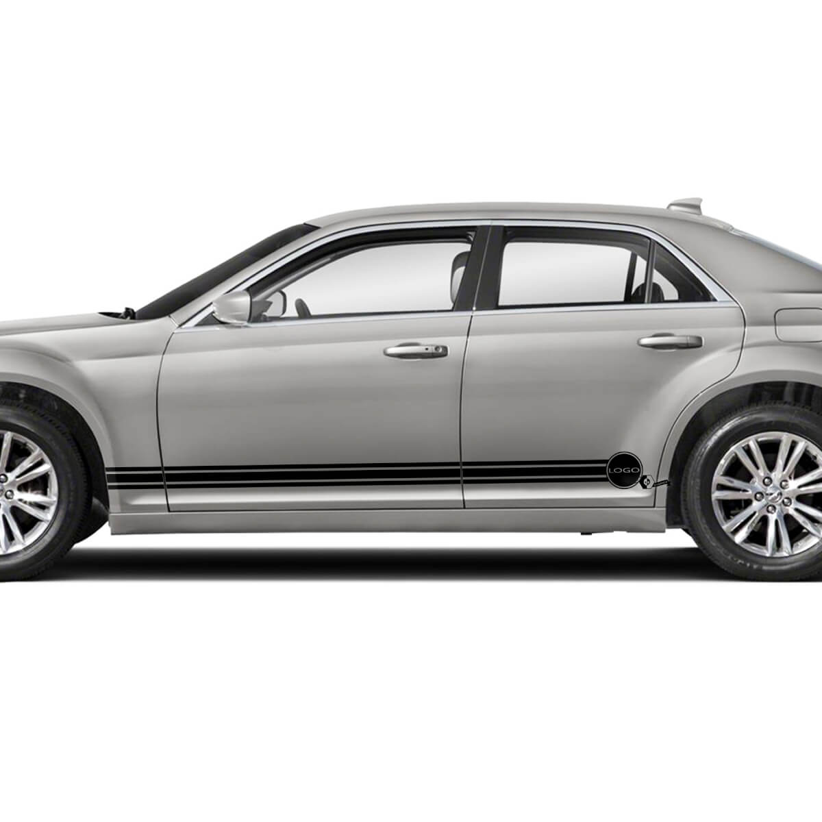  Rocker Panel Logo Graphics Car Vinyl Decals Stickers for Chrysler 300