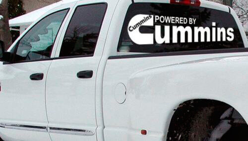Powered by Cummins Rear Window Vinyl Decal for Dodge Ram
