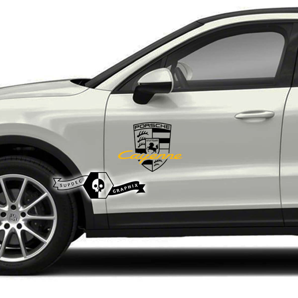 2x Porsche 2023 Porsche Logo Door Decal Stickers