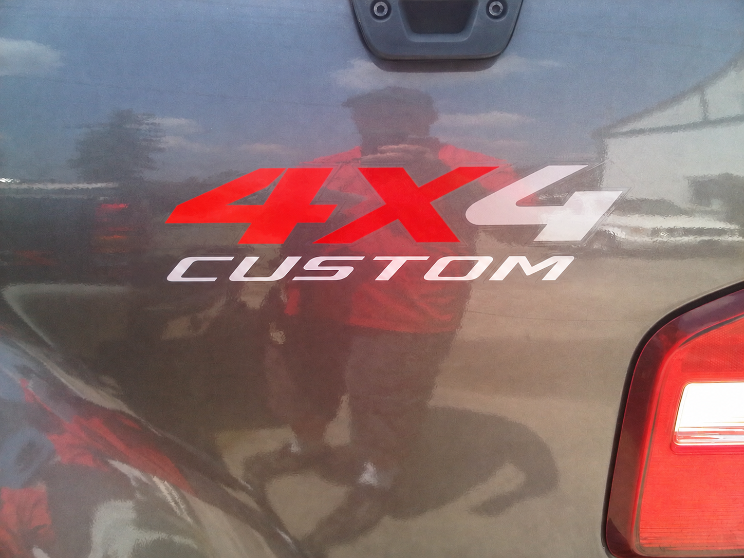 4X4 CUSTOM Two-Tone Lettering Bedside Vinyl Decal Sticker for Ford F-150