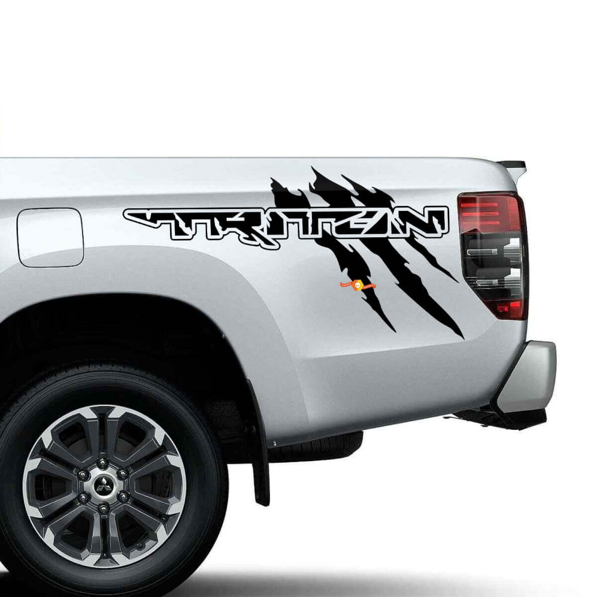 Side Bed Claws Scratch Raptor Style Vinyl Decal Stickers Kit for Mitsubishi Triton