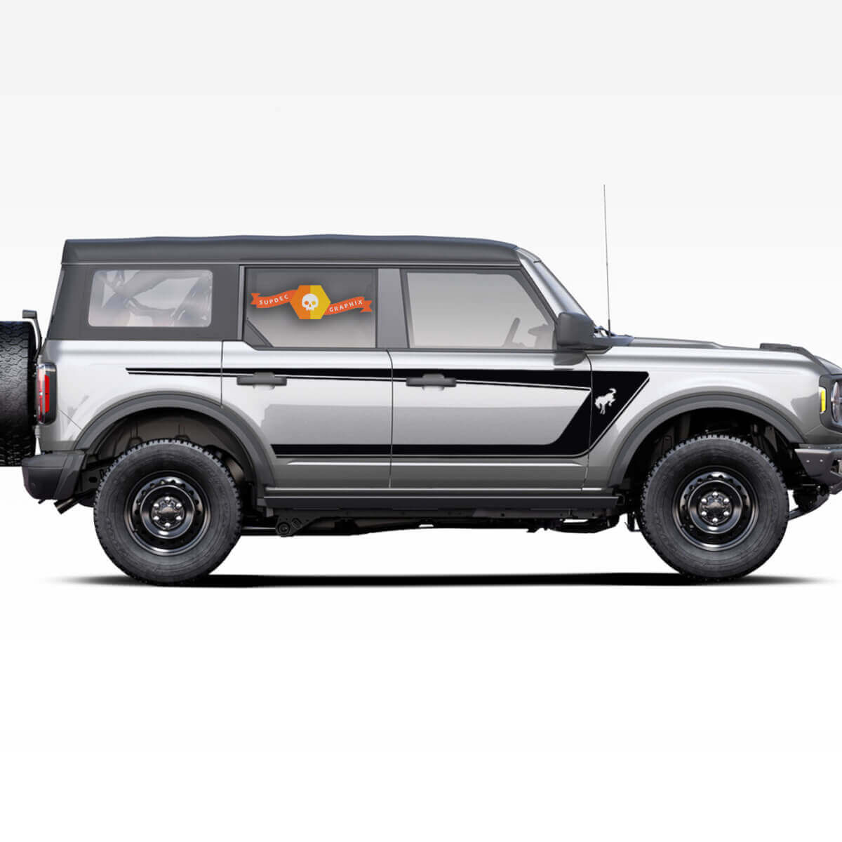 Dual Side Door Stripes Decal Stickers for Ford Bronco 2021-Now