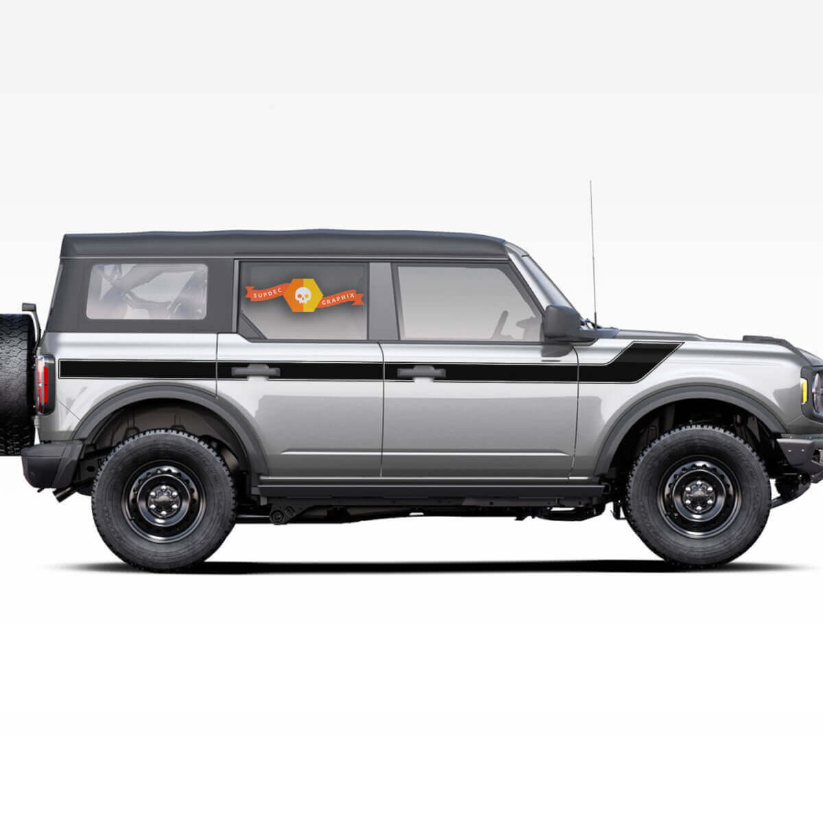 Upper Side Door Stripes Decal Stickers for Ford Bronco 2021-Now