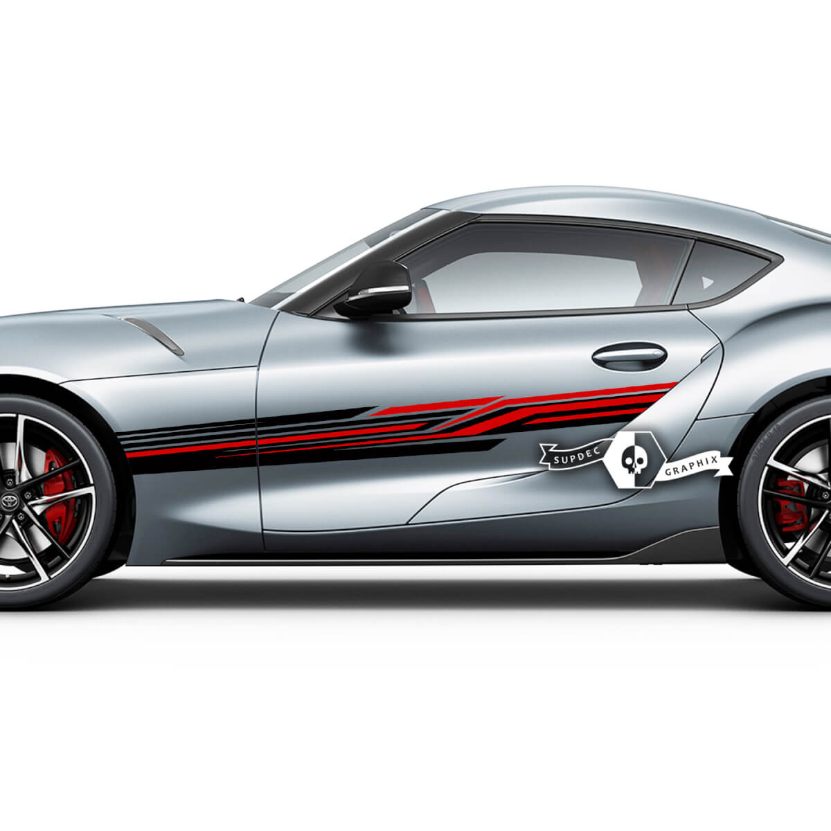 Toyota Supra MKV A90 A91 Doors Side 2 colors Racing Stripes Graphics Decals Stickers