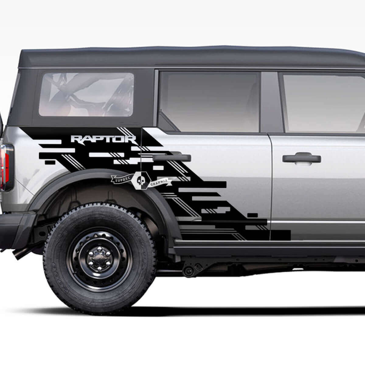 Side Fender Splash Graphics Decals Stickers for Ford Bronco Raptor