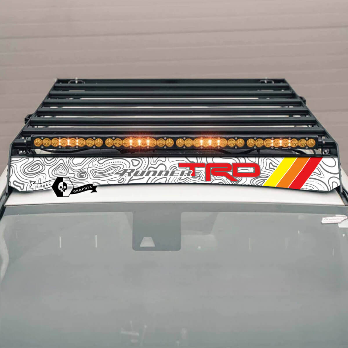 TRD Topographic Roof Rack Fairing Vinyl Decal for Toyota 4Runner 2014-2023+
