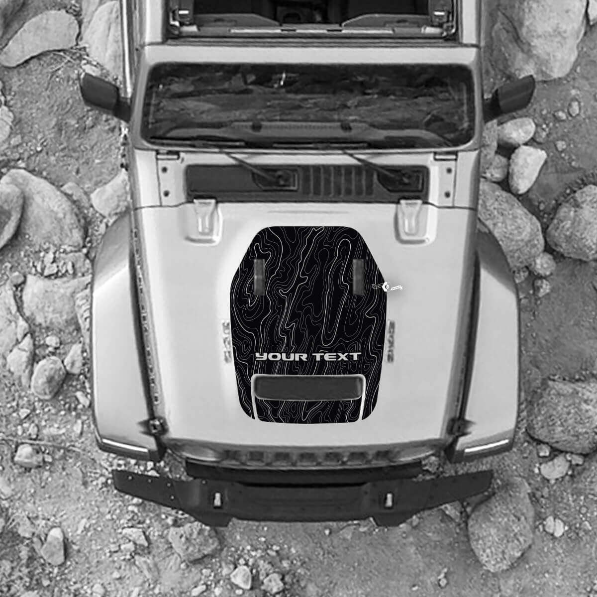 Mountains Logo Hood Vinyl Sticker Graphics Decal for Jeep Wrangler Rubicon