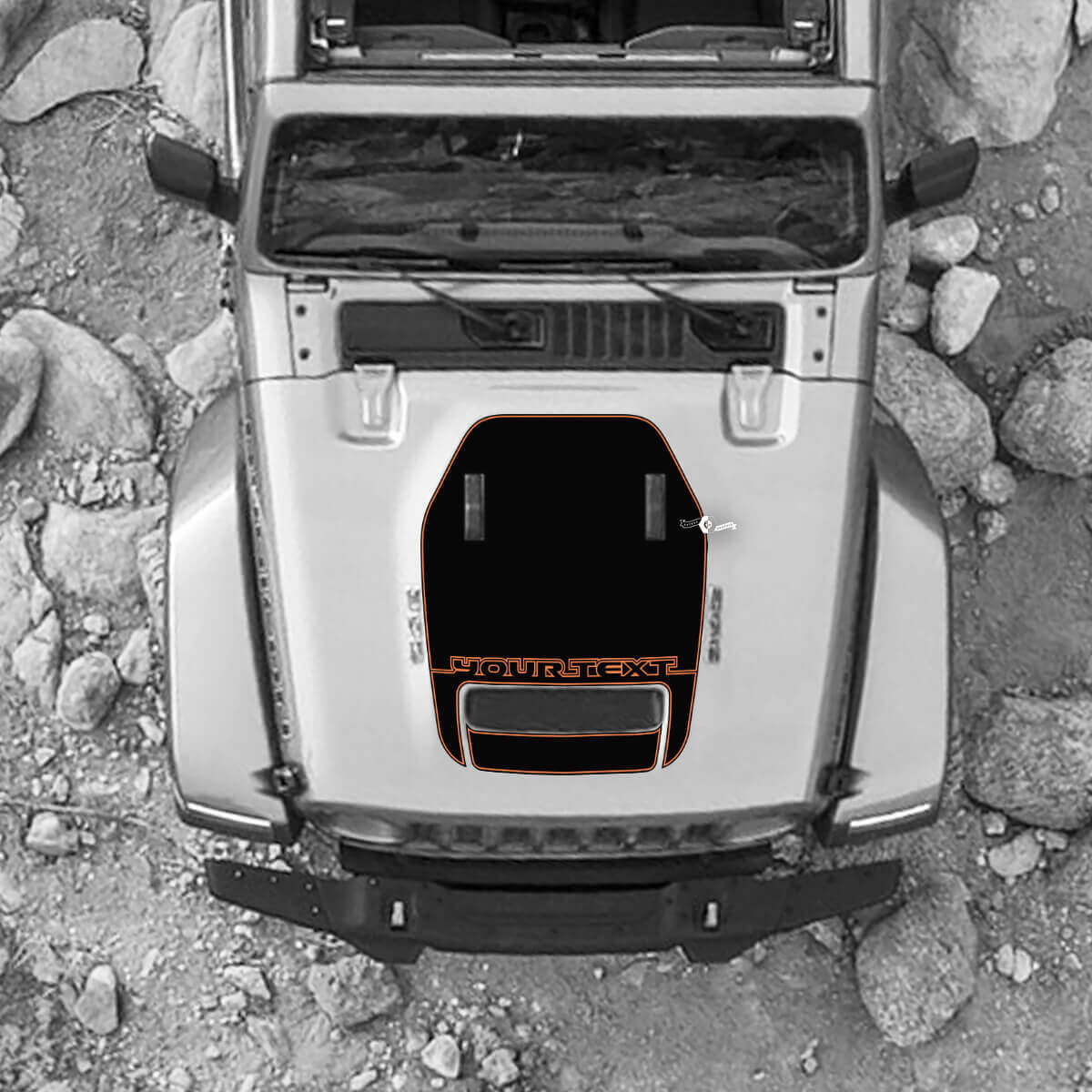 Mountains Logo Hood Vinyl Sticker Graphics Decal 2 Colors for Jeep Wrangler Rubicon