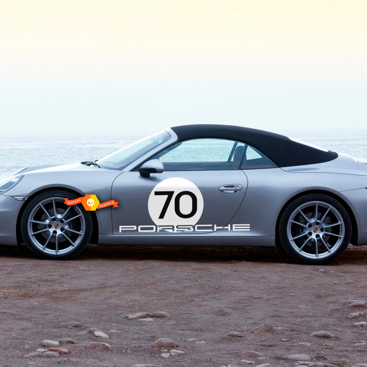 Porsche Heritage Design for the New 911 Speedster Side Doors Stripes ...