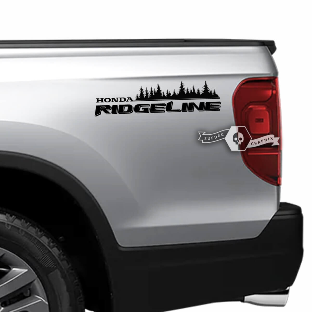 Ridgeline Forest Style Rear Side Vinyl Decal Kit for Honda Ridgeline 2023 