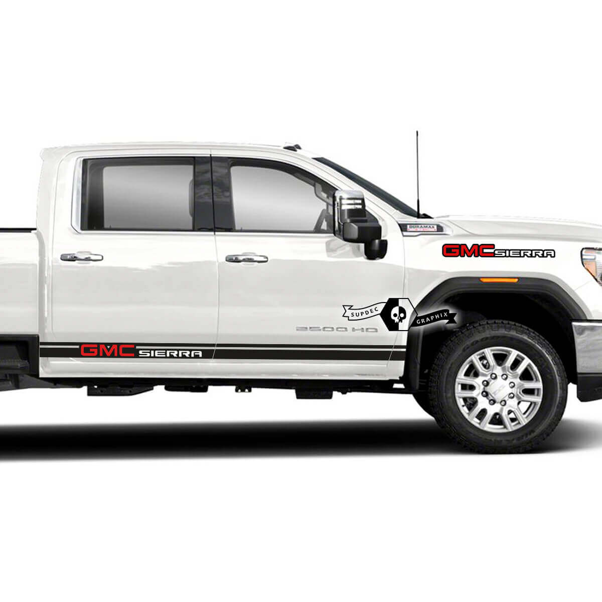 Pair GMC Sierra 2500HD 2022 Side Vinyl Trim Stripes Sticker Decal for GMC Sierra Door Panel Graphics 2 Colors