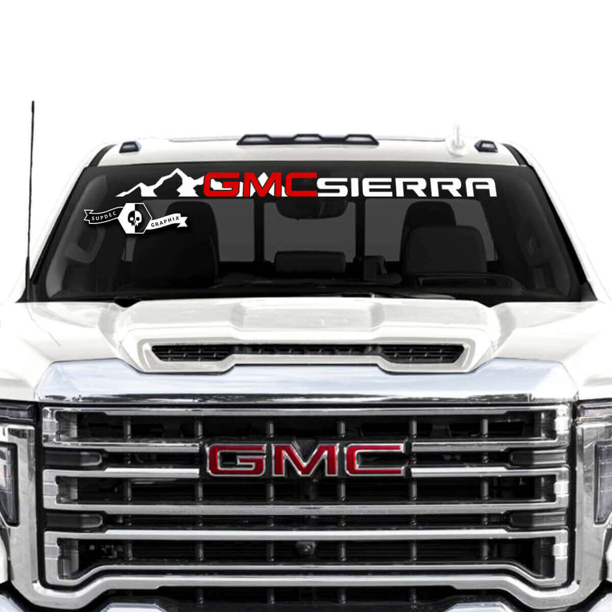 Mountain Style Windshield Banner Vinyl Decal For GMC Sierra 2500HD 