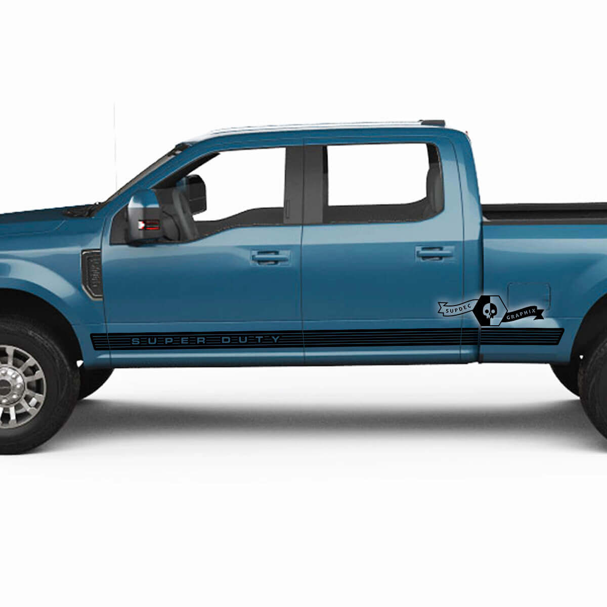 Rocker Panel Lines Logo Stripes Decals for Musclecar Super Duty