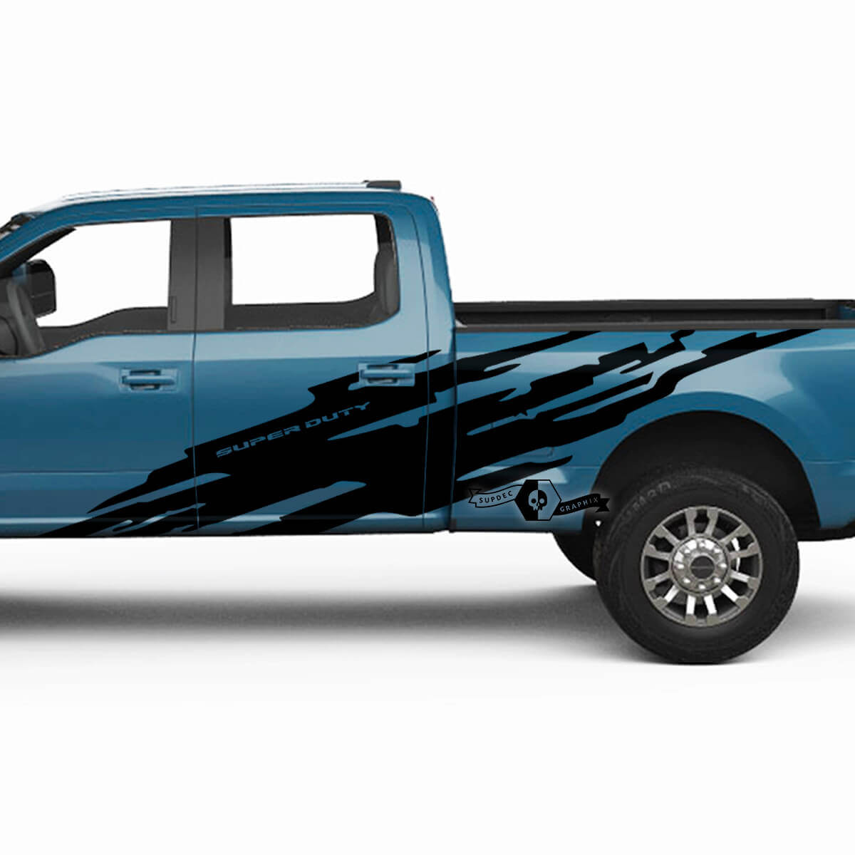 Body Doors Bed Mud Splash Decals for Ford Super Duty