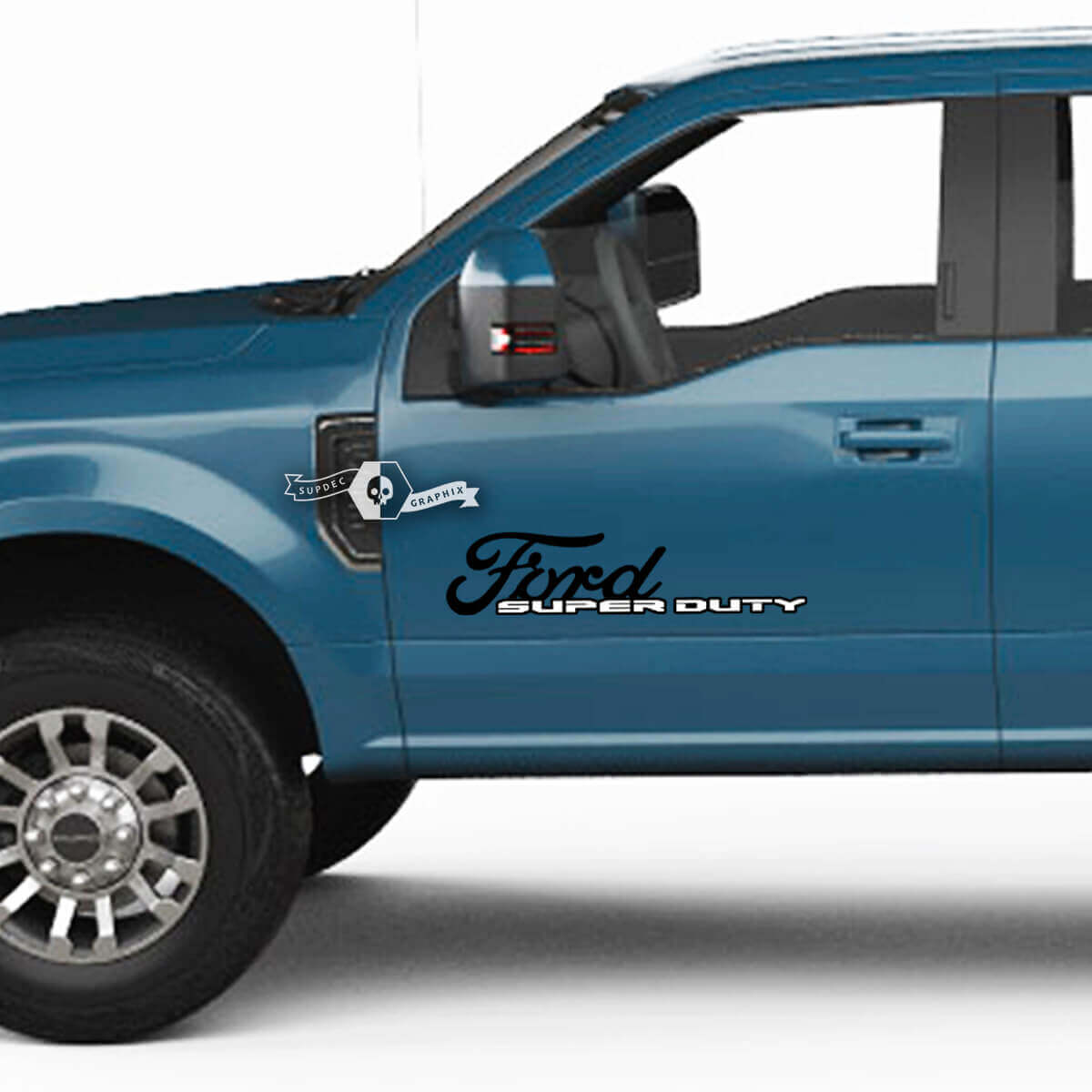 Doors Logo Stripes 2 Colors Decals for Ford Super Duty