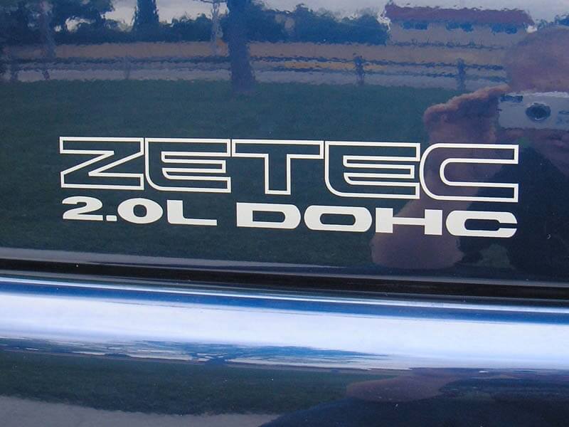 Zetec 2.0L Dohc Side Vinyl Decals Set for Musclecar Escort ZX2 1997-2002