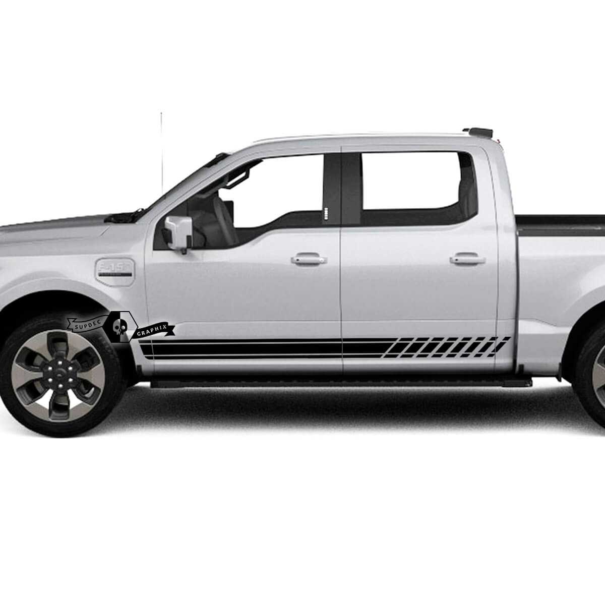 Rocker Panel Lines Stripes Body Door Decals Graphics Vinyl for Musclecar truck Lightning