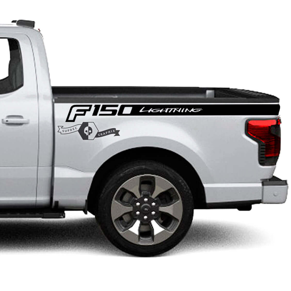 Logo Fender Bed Lines Stripes Body Decals Graphics Vinyl Supdec Design for Ford F-150 Lightning