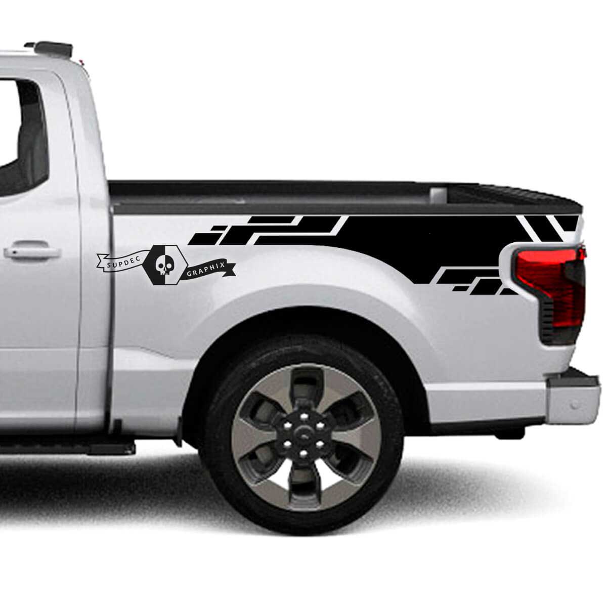 Logo Fender Bed Lines Body Decals Graphics Vinyl Supdec Design for Musclecar truck Lightning