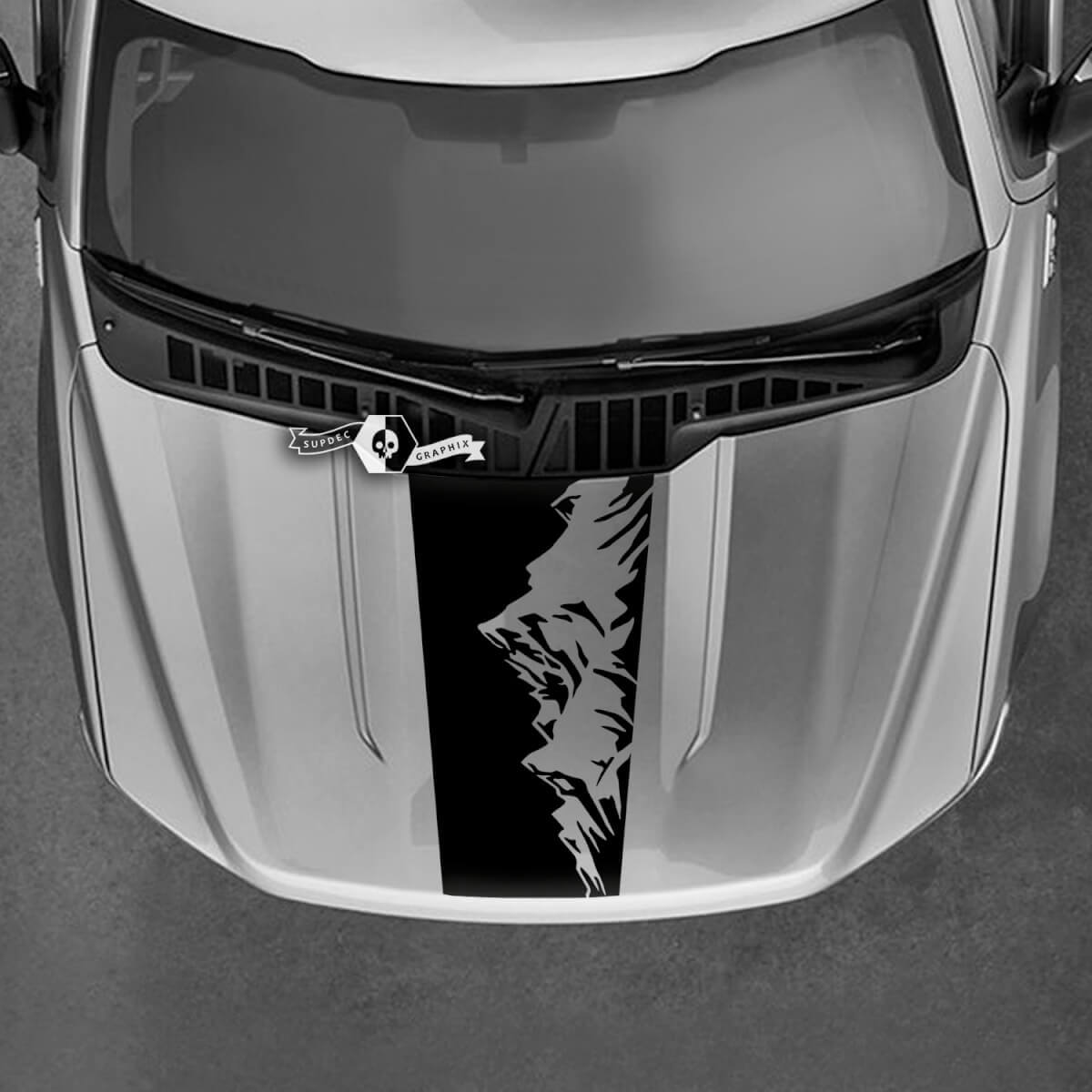 Mountains Hood Graphics Decals Stickers 2 for Musclecar Maverick