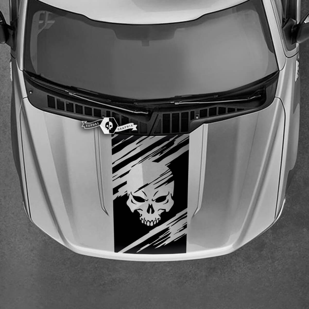 Punisher Destroyed Hood Graphics Decals Stickers for Musclecar Maverick