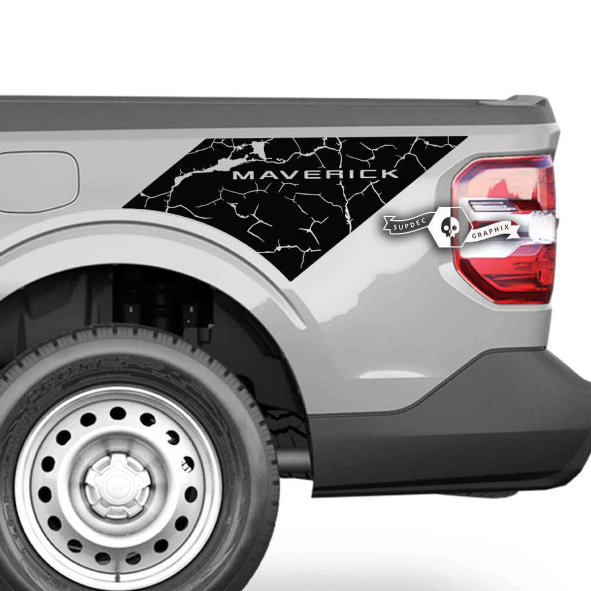 Bed Splash Spiderweb Side Graphics Decals Stickers for Ford F-150 XLT Maverick