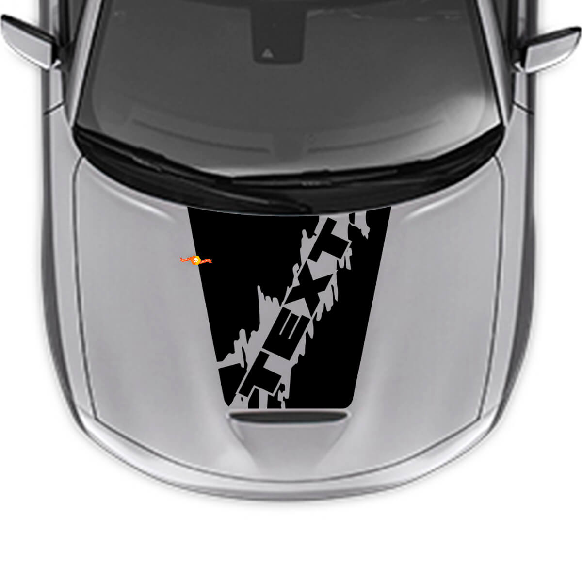 Blackout Custom Text Hood Vinyl Decal Sticker for Dodge Charger 2015-2024