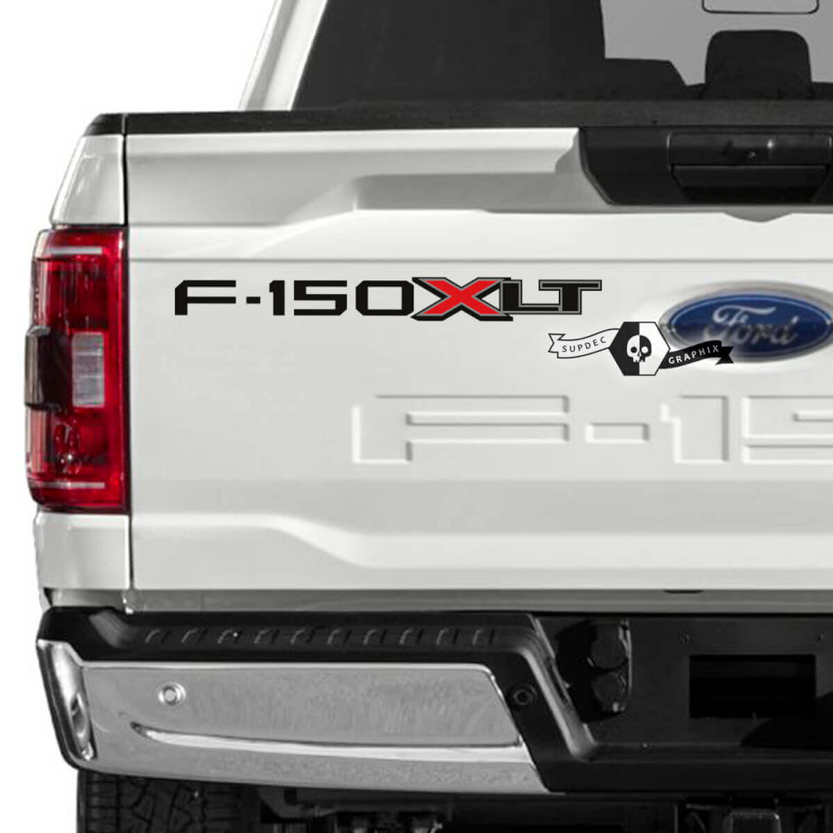 Tailgate Logo Side Graphics Decals Stickers for Ford F-150 XLT