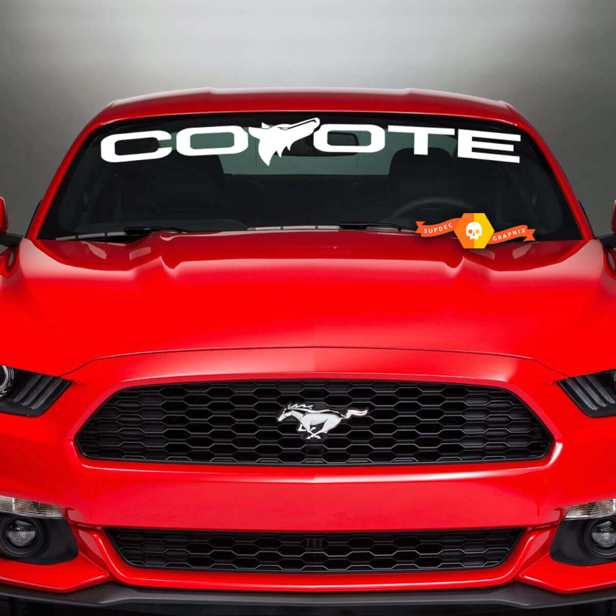 Coyote Windshield Vinyl Graphic Decal Sticker for Ford Mustang