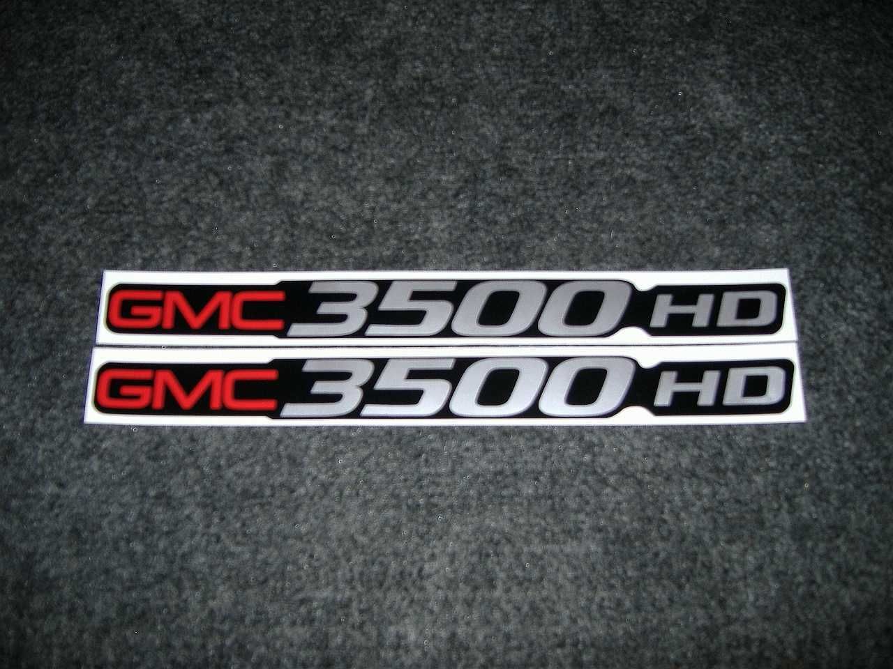 2 Gmc 3500 Hd Decals Gmc C3500 Heavy Duty Sierra Yukon Size Badge Decals Stickersdecals Stickers