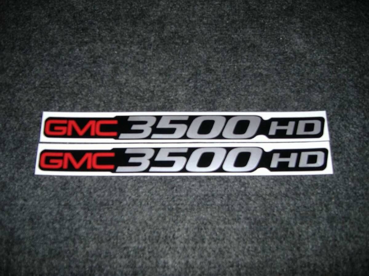 2 Gmc 3500 Hd Decals Gmc C3500 Heavy Duty Sierra Yukon Size Badge Decals Stickersdecals Stickers