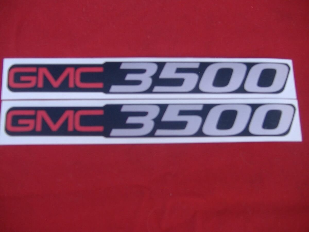 2 GMC 3500 DECALS GMC 3500 SIERRA SIZE BADGE DECALS STICKERS