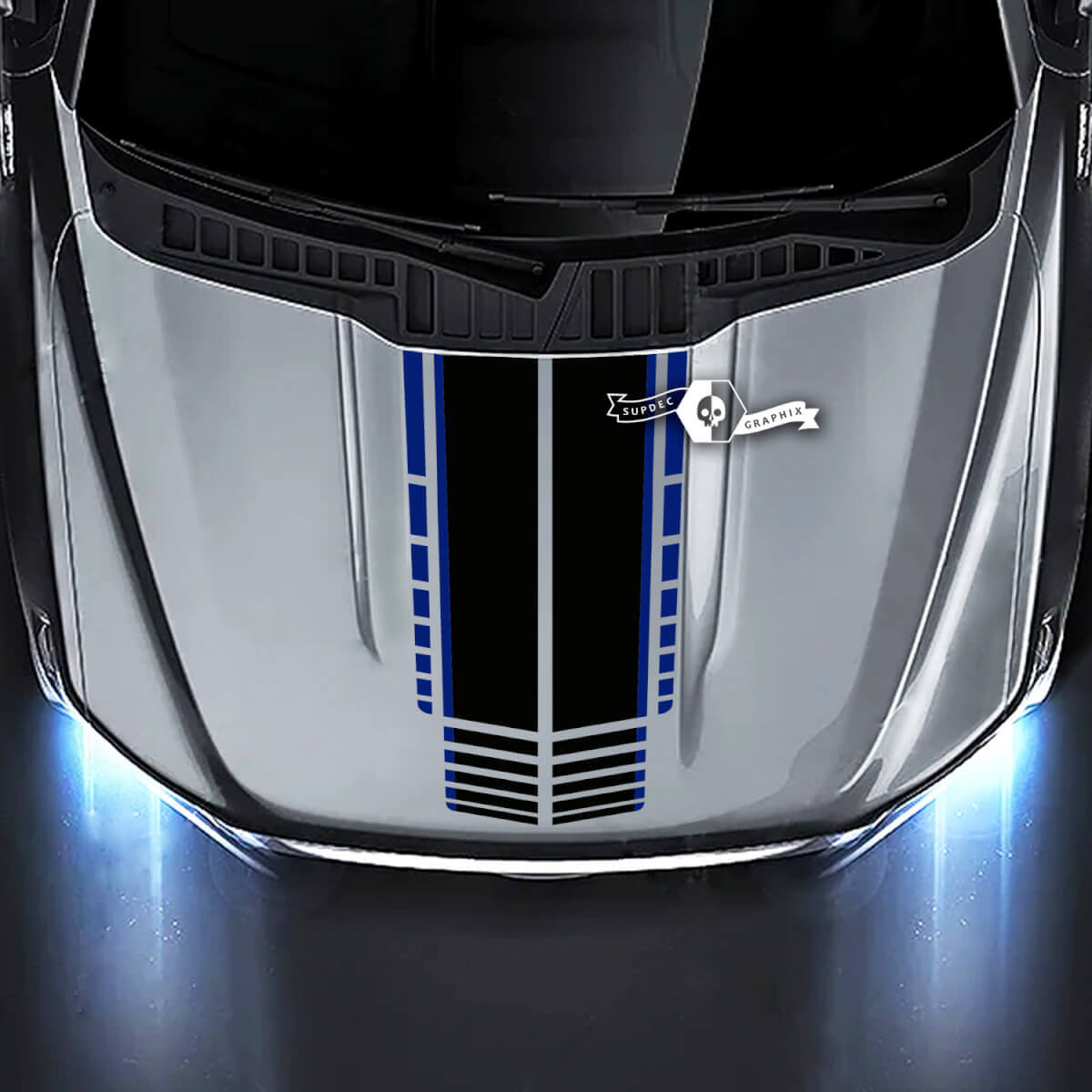 Hood Lines Graphics Decals Stickers 2 Colors for Ford F-150 XLT STX